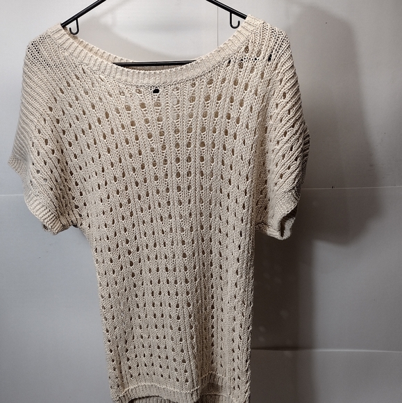 Banana Republic Crotchet Pull Over Sweater Cover Up Top l Size Small - Picture 5 of 6